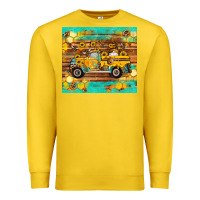 Lemon western bee gnomes truck honeycomb  leopard turquoise wooden serape Premium Sweatshirt - Artiststas