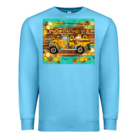 Ocean Blue western bee gnomes truck honeycomb  leopard turquoise wooden serape Premium Sweatshirt - Artiststas