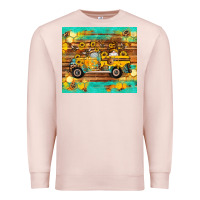 Pale Pink western bee gnomes truck honeycomb  leopard turquoise wooden serape Premium Sweatshirt - Artiststas