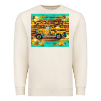 Sandshell western bee gnomes truck honeycomb  leopard turquoise wooden serape Premium Sweatshirt - Artiststas