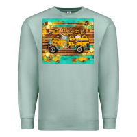 Seafoam western bee gnomes truck honeycomb  leopard turquoise wooden serape Premium Sweatshirt - Artiststas