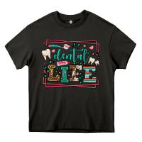 Asphalt Dental life leopard frame Heavy Core Tee - LillyAllenDesigns
