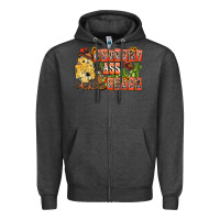 Charcoal Heather Country Ass Chick Zipper Hoodie - CowhideDigitalArt