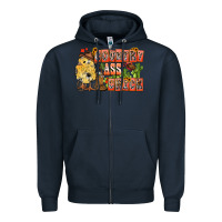 Navy Country Ass Chick Zipper Hoodie - CowhideDigitalArt