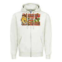 Oatmeal Heather Country Ass Chick Zipper Hoodie - CowhideDigitalArt