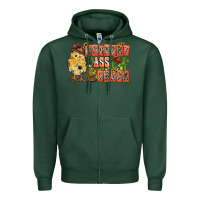 Sports Green Country Ass Chick Zipper Hoodie - CowhideDigitalArt