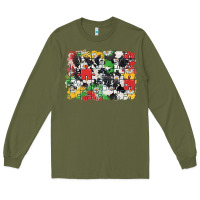 Army Green Autism background Long Sleeve Tee - CowGirlArtShop