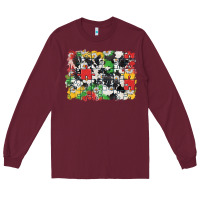 Burgundy Autism background Long Sleeve Tee - CowGirlArtShop