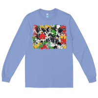 Colony Blue Autism background Long Sleeve Tee - CowGirlArtShop