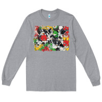 Heather Grey Autism background Long Sleeve Tee - CowGirlArtShop