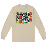 Mushroom Autism background Long Sleeve Tee - CowGirlArtShop