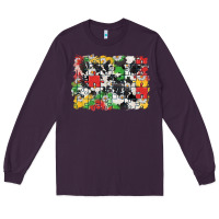 Plum Autism background Long Sleeve Tee - CowGirlArtShop