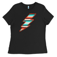 Black Teal and Orange Serape Lightning Ladies Tee - Bettercallsaul