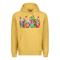 Antique Gold summer coffee cups Premium Hoodie - Jasminsmagicworld