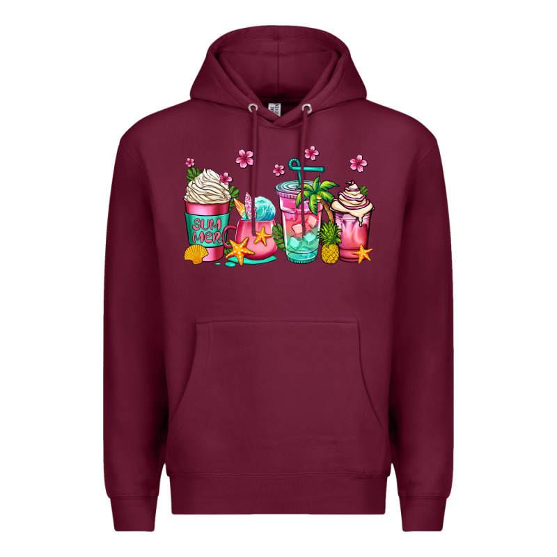 Summer Coffee Cups Premium Hoodie by Jasminsmagicworld | Teevron