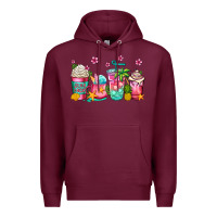Burgundy summer coffee cups Premium Hoodie - Jasminsmagicworld