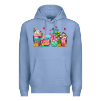 Colony Blue summer coffee cups Premium Hoodie - Jasminsmagicworld