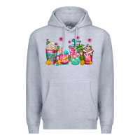 Heather Grey summer coffee cups Premium Hoodie - Jasminsmagicworld