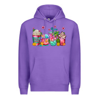Purple summer coffee cups Premium Hoodie - Jasminsmagicworld