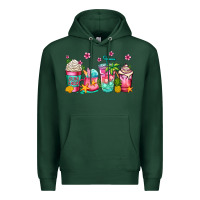 Sports Green summer coffee cups Premium Hoodie - Jasminsmagicworld