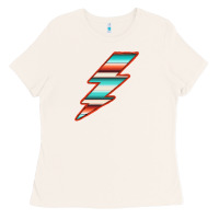 Bone Teal and Orange Serape Lightning Ladies Tee - Bettercallsaul