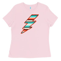 Bubblegum Pink Teal and Orange Serape Lightning Ladies Tee - Bettercallsaul