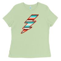 Matcha Teal and Orange Serape Lightning Ladies Tee - Bettercallsaul