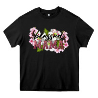 Black Blessed Mama Heavy Core Tee - LillyAllenDesigns