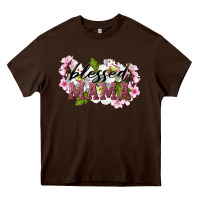 Chocolate Brown Blessed Mama Heavy Core Tee - LillyAllenDesigns