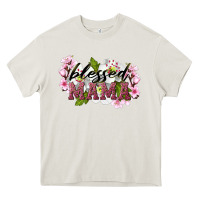 Cream Blessed Mama Heavy Core Tee - LillyAllenDesigns