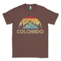 Chestnut Colorado Retro Vintage Mountains Nature Hiking Classic Tee - minhPixels