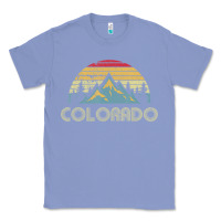 Colony Blue Colorado Retro Vintage Mountains Nature Hiking Classic Tee - minhPixels