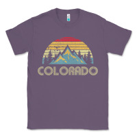 Lavender Colorado Retro Vintage Mountains Nature Hiking Classic Tee - minhPixels