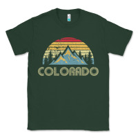 Sports Green Colorado Retro Vintage Mountains Nature Hiking Classic Tee - minhPixels