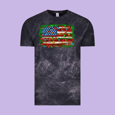 Christmas American Flag 4th Of July Vintage Tee Designed By Howdyjamesfarm