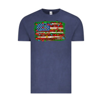 Vintage Denim Christmas American flag 4th of july Vintage Tee - HowdyJamesFarm
