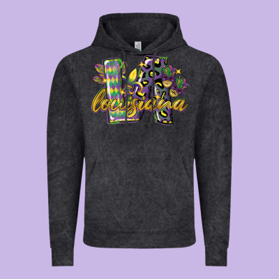 Louisiana Leopard Mardi Gras 12 Inches 300 Dpi Vintage Hoodie Designed By Cowgirlartshop