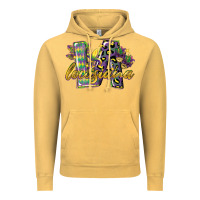 Vintage Mustard louisiana leopard mardi gras 12 inches 300 dpi Vintage Hoodie - CowGirlArtShop