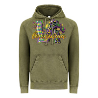 Vintage Olive louisiana leopard mardi gras 12 inches 300 dpi Vintage Hoodie - CowGirlArtShop