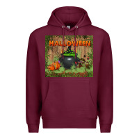 Burgundy halloween tumbler Premium Hoodie - BundleAndBundleShop
