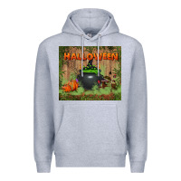 Heather Grey halloween tumbler Premium Hoodie - BundleAndBundleShop