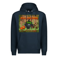 Navy halloween tumbler Premium Hoodie - BundleAndBundleShop