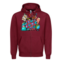 Burgundy to teacher is to first love Zipper Hoodie - CowhideDigitalArt