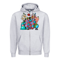 Heather Grey to teacher is to first love Zipper Hoodie - CowhideDigitalArt