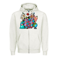 Oatmeal Heather to teacher is to first love Zipper Hoodie - CowhideDigitalArt