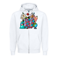 White to teacher is to first love Zipper Hoodie - CowhideDigitalArt