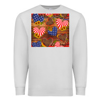 Dove Grey america heart Premium Sweatshirt - Artiststas