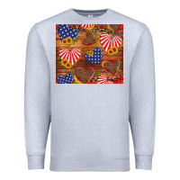 Heather Grey america heart Premium Sweatshirt - Artiststas