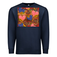 Navy america heart Premium Sweatshirt - Artiststas