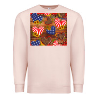 Pale Pink america heart Premium Sweatshirt - Artiststas